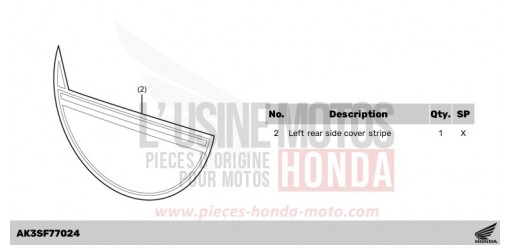 REAR SIDE COVER STRIPE CL500AS de 2025
